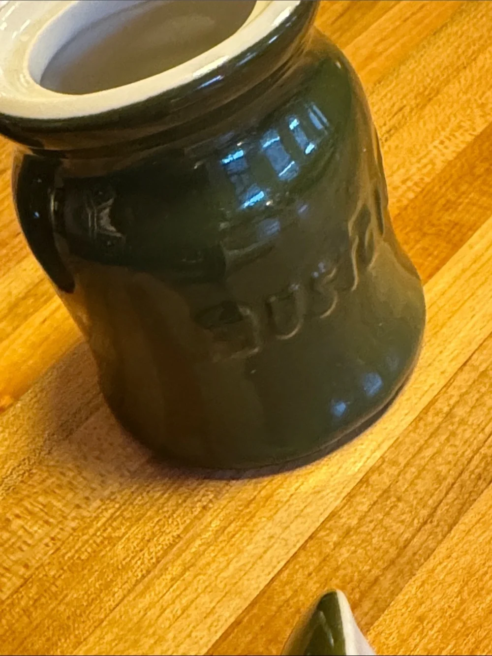 Vintage Green Hall China Ceramic Condiment Jars Set